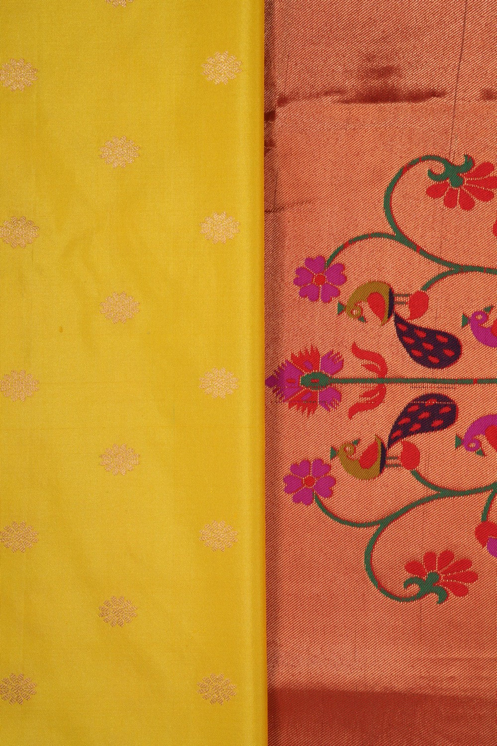 Paithani Yellow Saree