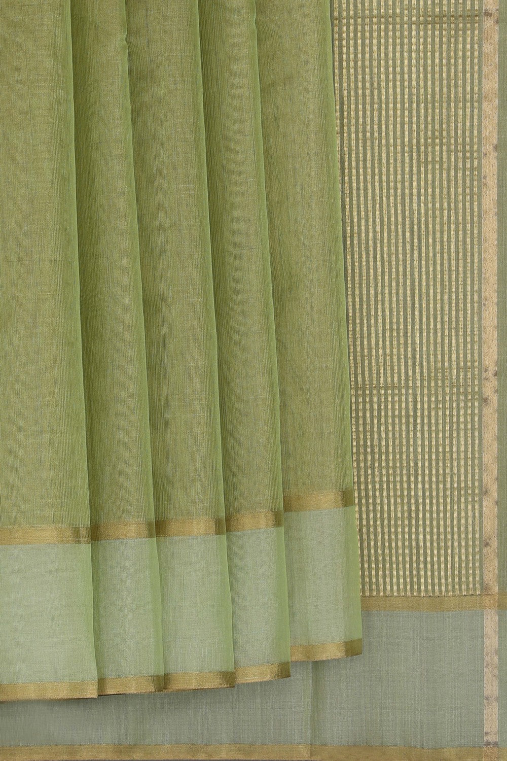 Chanderi Tissue Silk Green Saree