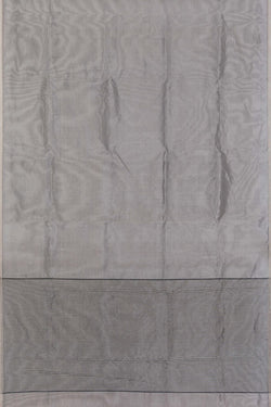 Image of Chanderi Tissue Silk Silver-Grey Saree