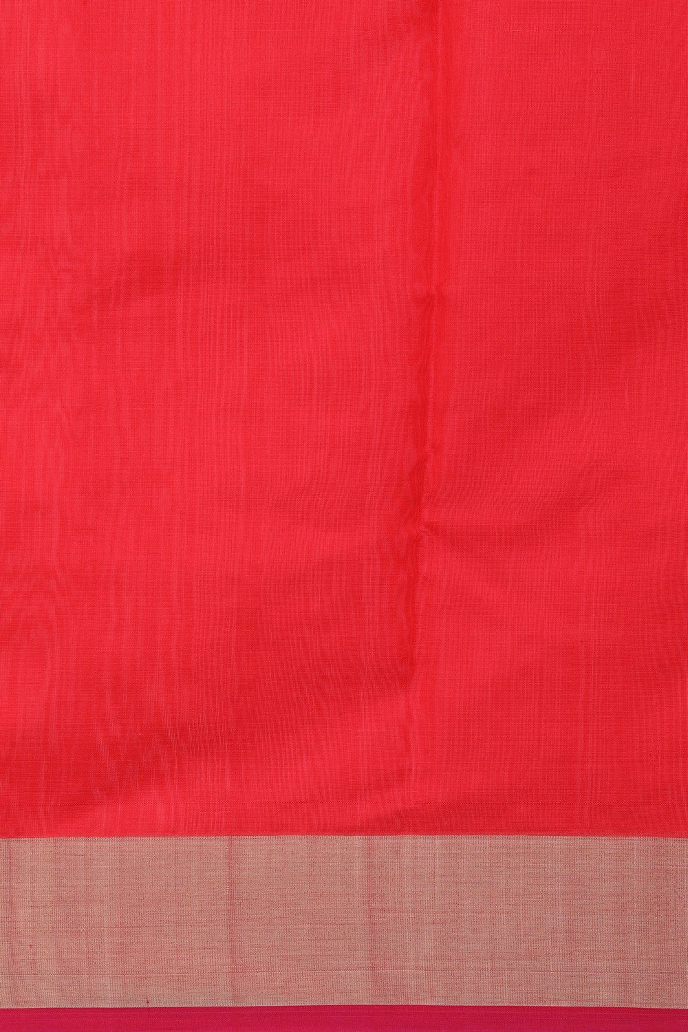 Image of Chanderi Cotton Silk Red Saree
