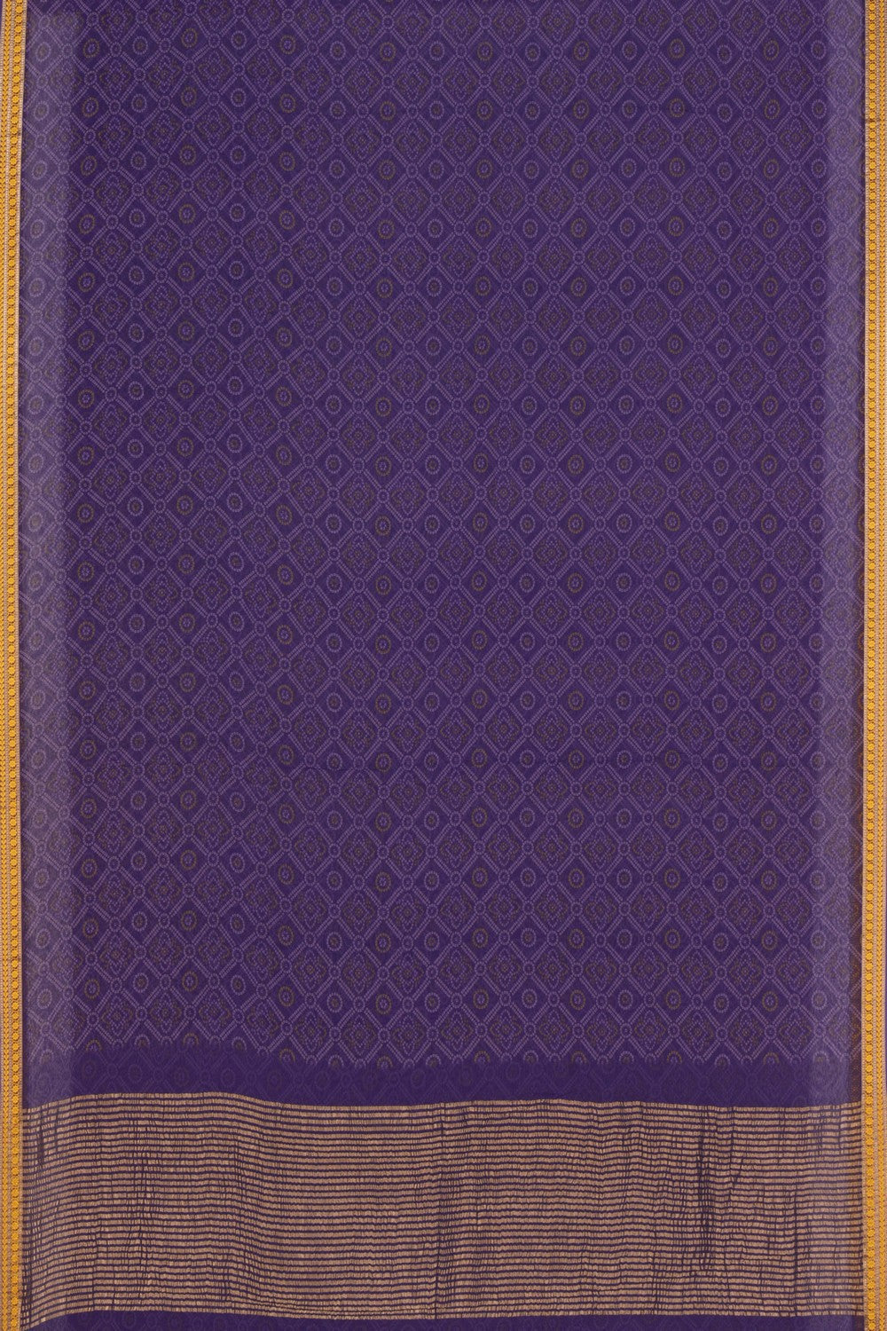 Image of Mysore Chiffon Bandhani Printed Purple Saree