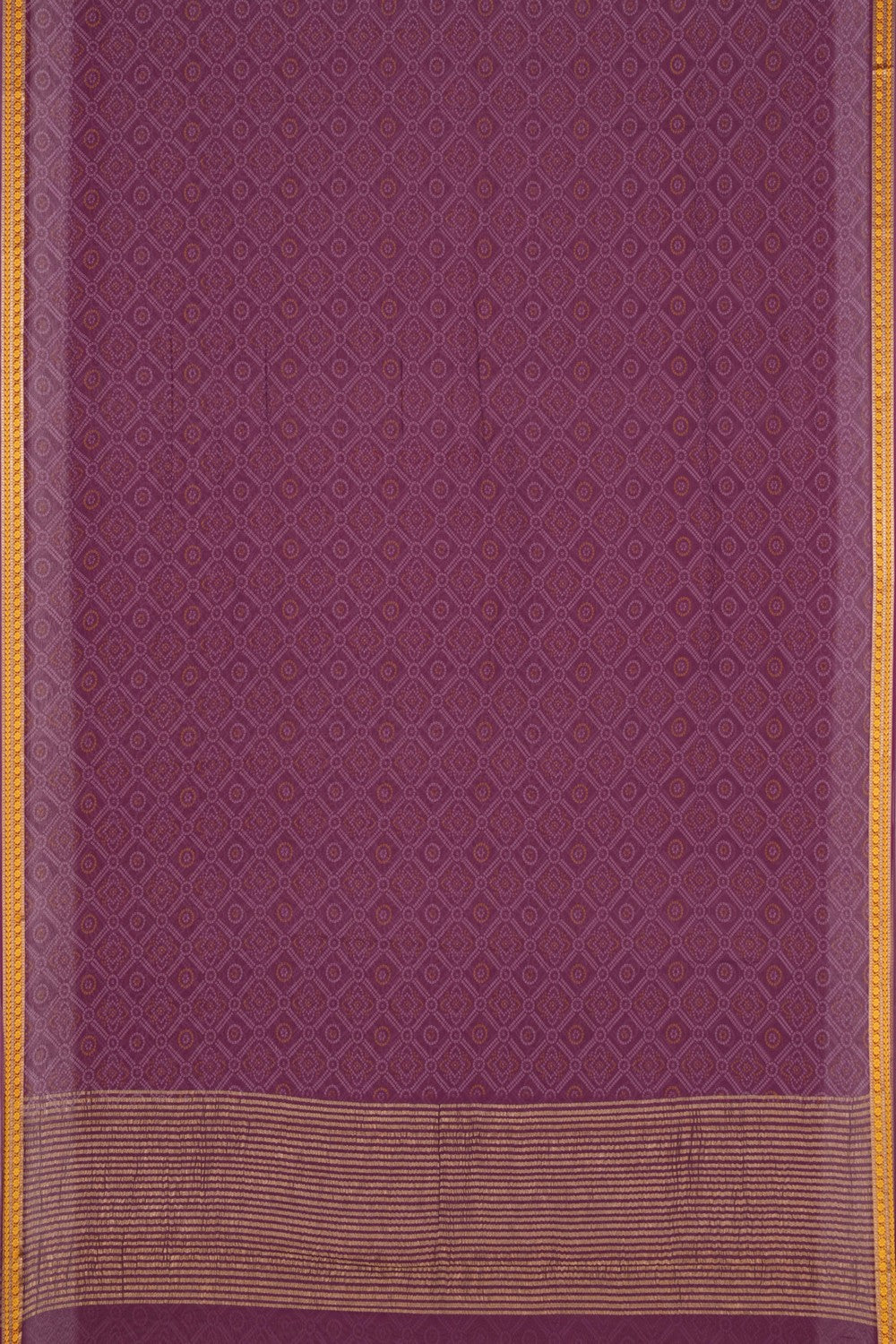 Image of Mysore Chiffon Bandhani Printed Violet Saree