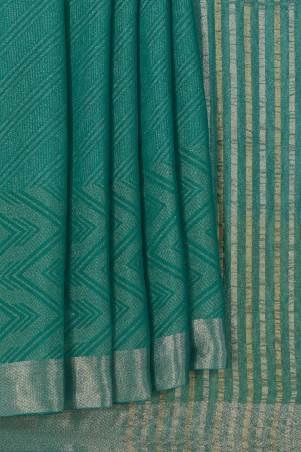 Georgette Teal Green Saree