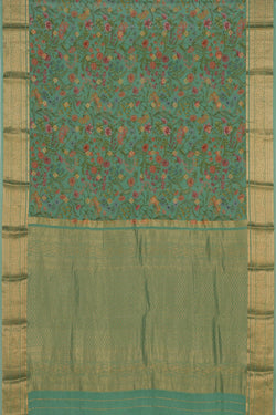 Image of Mysore Binny Crepe Silk Sea Green Saree