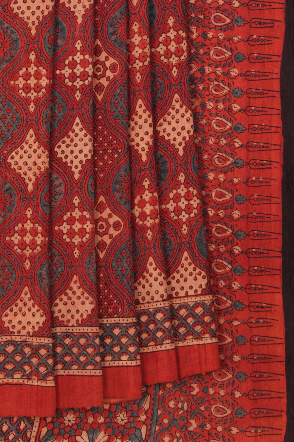 Ajrakh Printed Saree