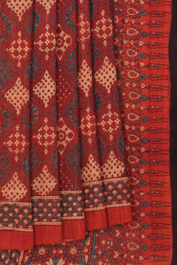 Image of Ajrakh Printed Saree