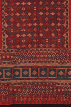 Image of Ajrakh Printed Saree