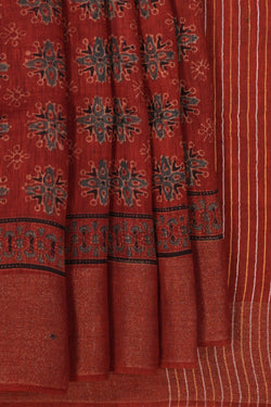 Image of Ajrakh Printed Saree