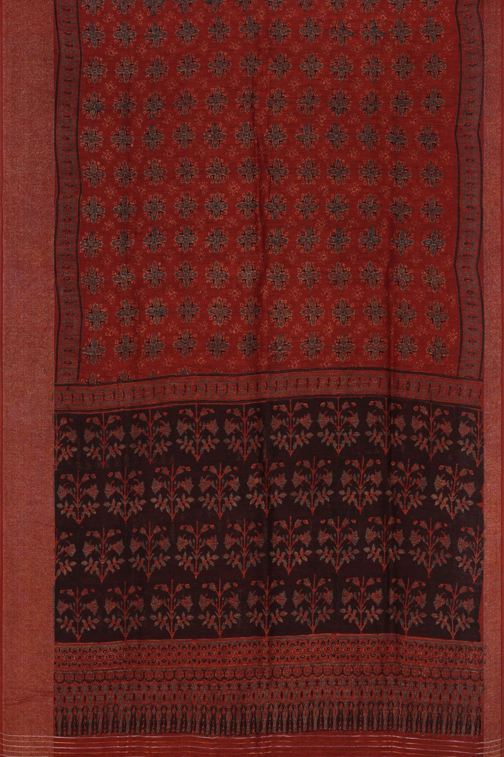 Ajrakh Printed Saree