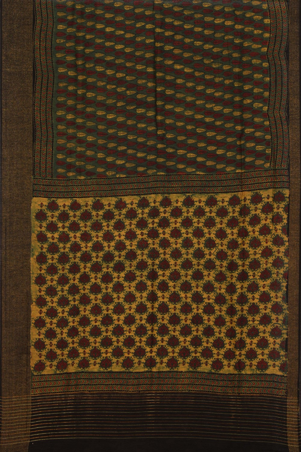 Ajrakh Printed Saree