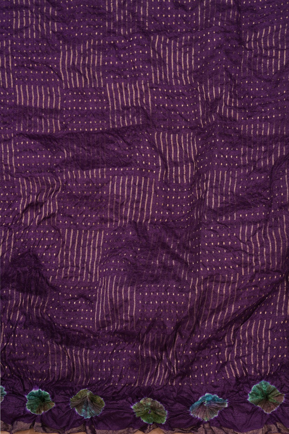 Bandhani Purple Saree