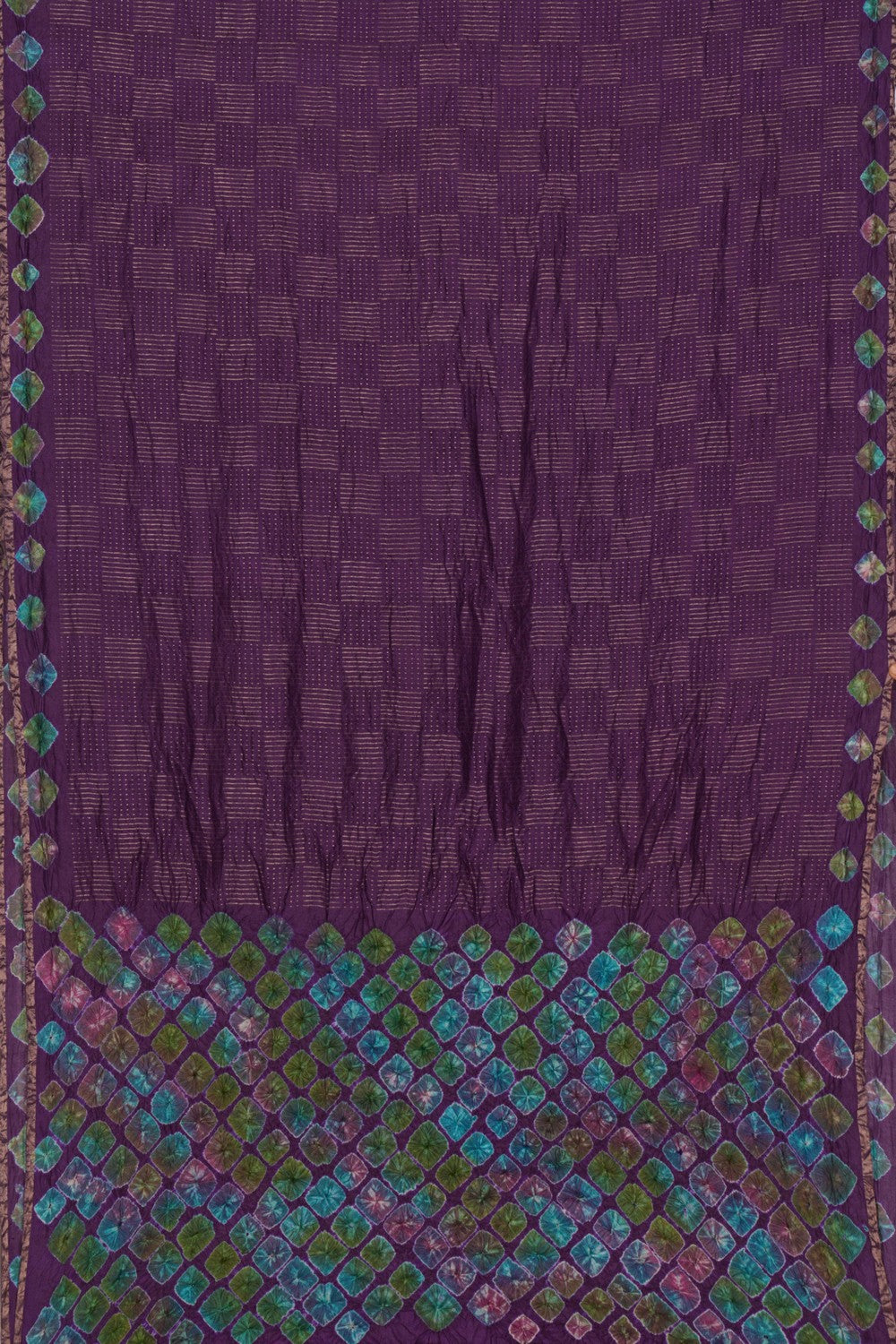 Bandhani Purple Saree