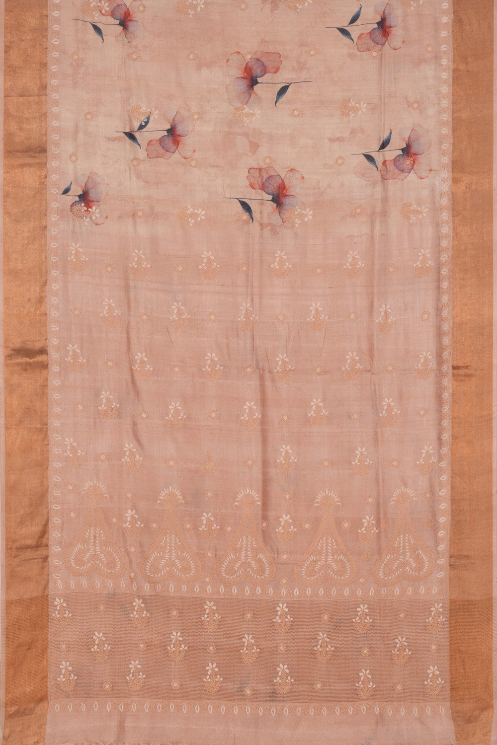 Image of Tussar Embroidery Saree