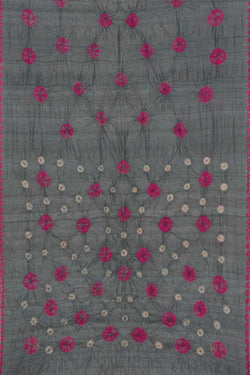 Image of Bandhani Grey Saree