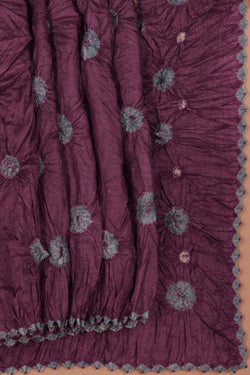 Image of Bandhani Violet Saree