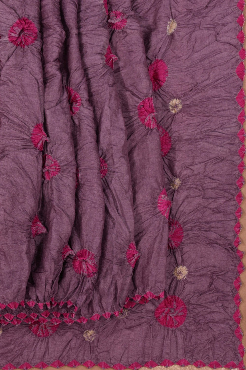 Bandhani Purple Saree