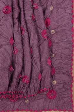 Image of Bandhani Purple Saree