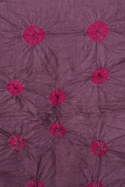 Image of Bandhani Purple Saree