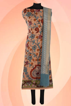 Image of Kalamkari Unstitched Suit With Dupatta (2 Pcs Set)