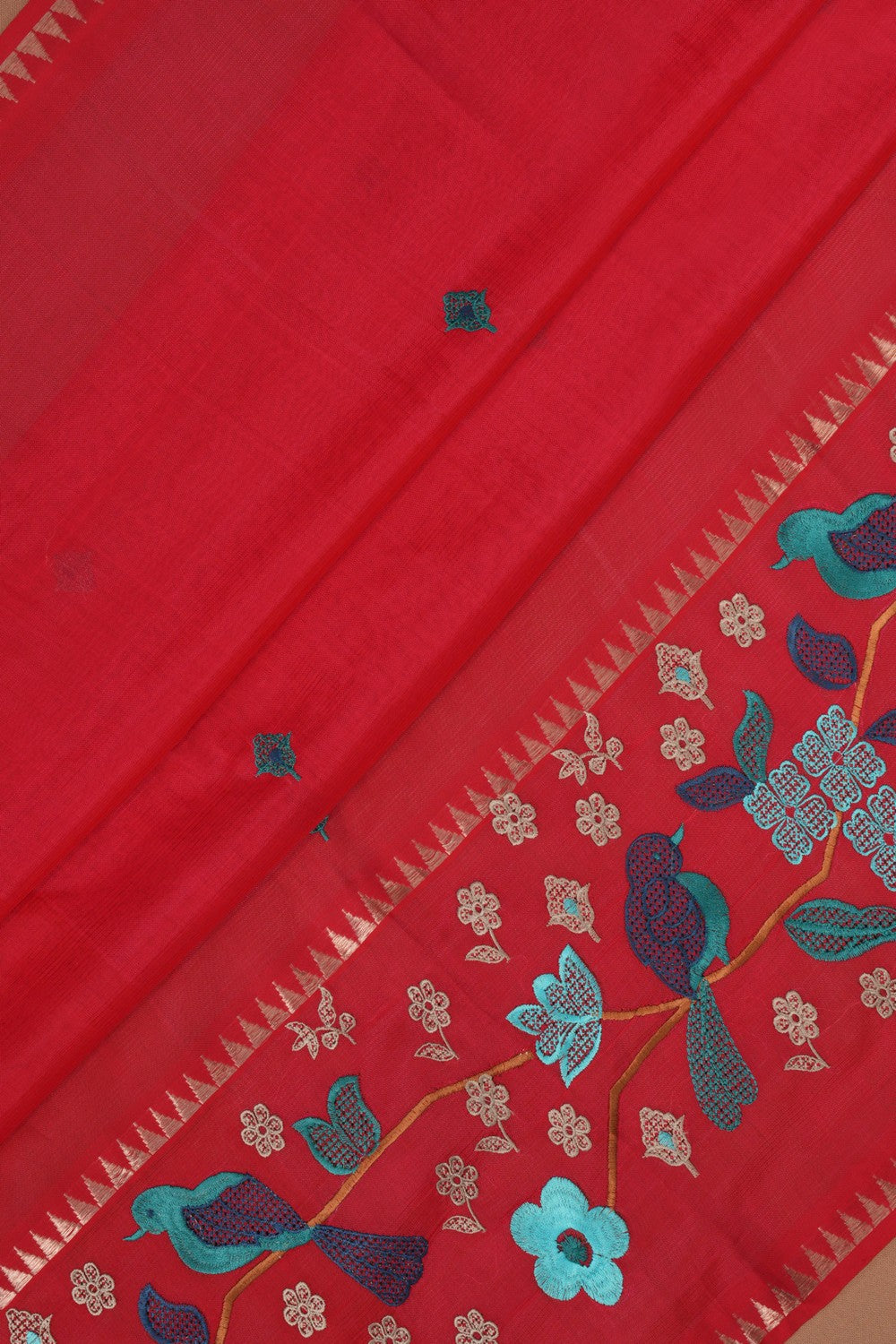 Mangalgiri embroidery saree