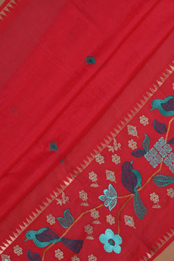 Image of Mangalgiri embroidery saree