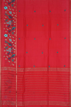 Image of Mangalgiri embroidery saree