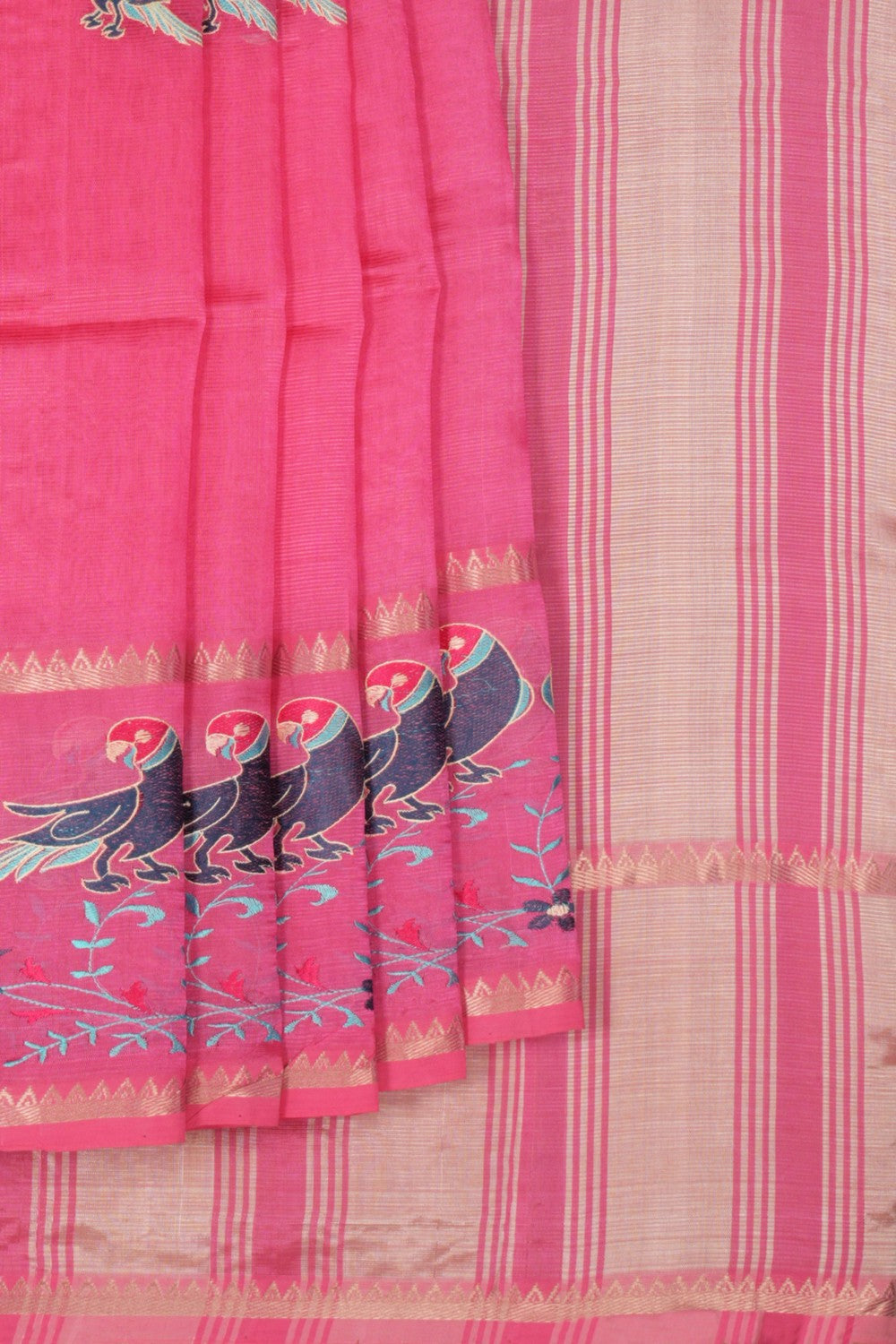 Mangalgiri embroidery saree