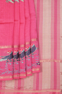 Image of Mangalgiri embroidery saree