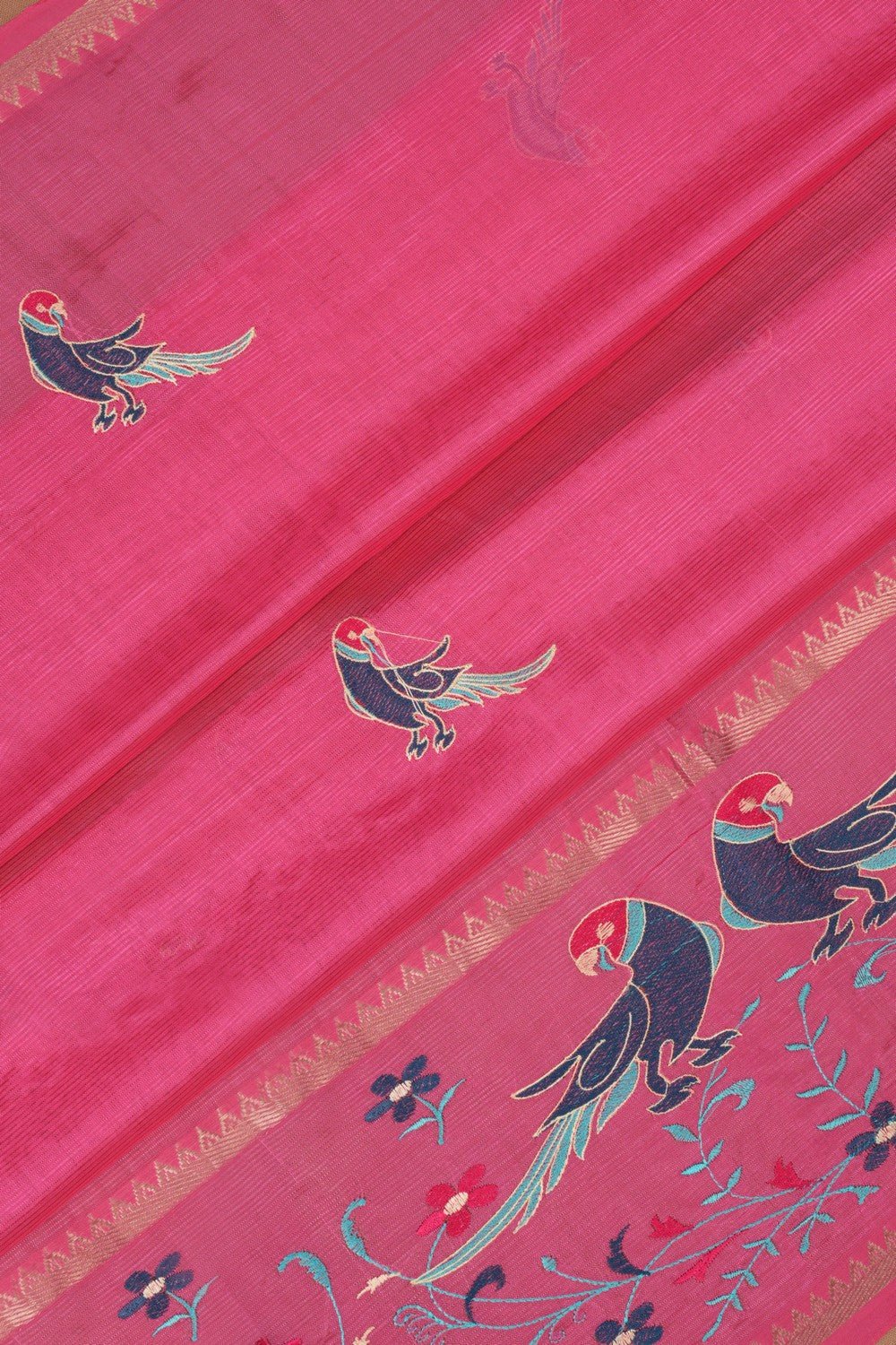 Mangalgiri embroidery saree