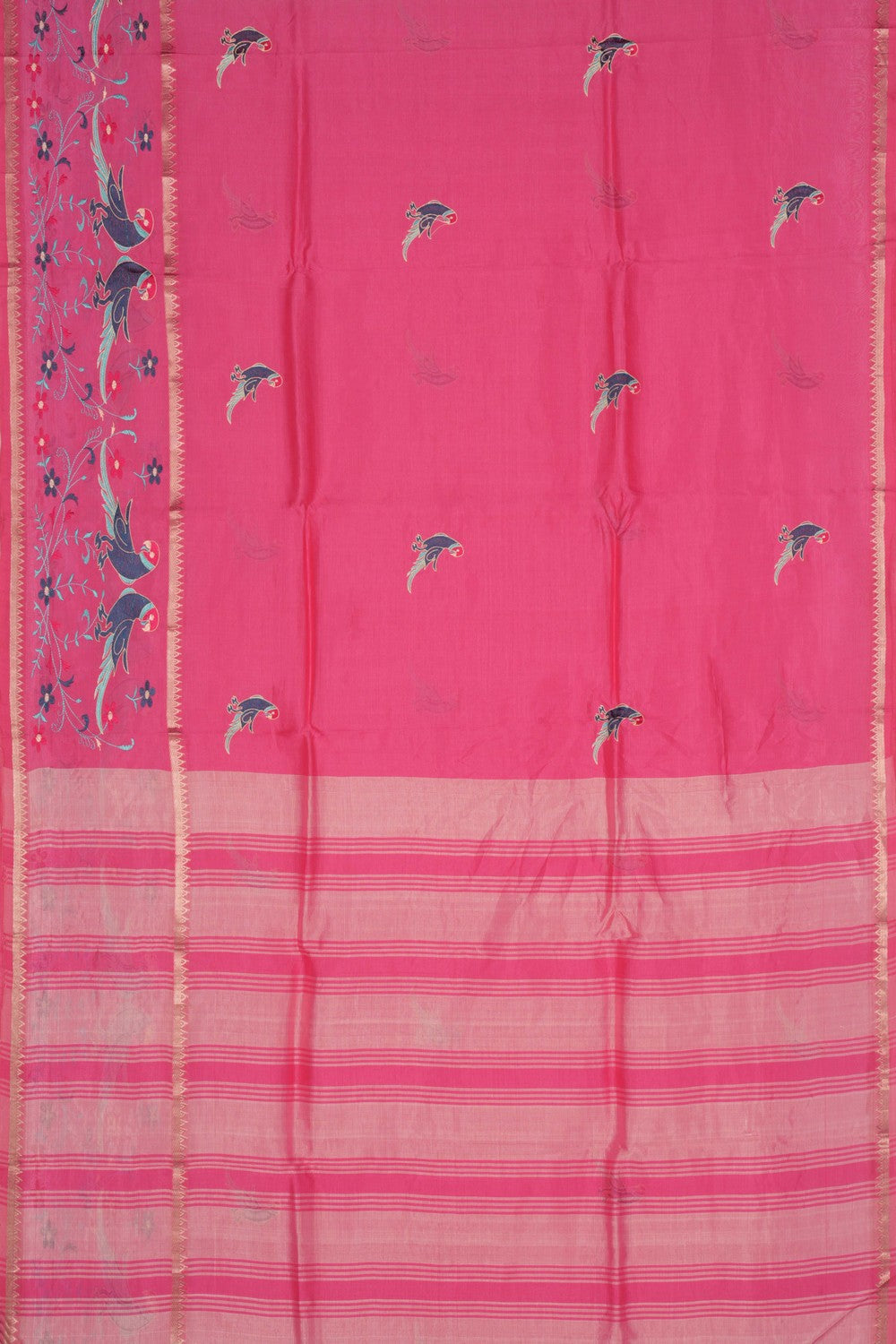 Mangalgiri embroidery saree