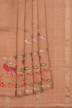 Image of Mangalgiri embroidery saree