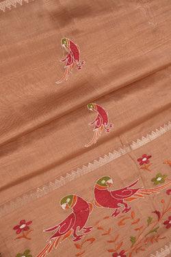 Image of Mangalgiri embroidery saree