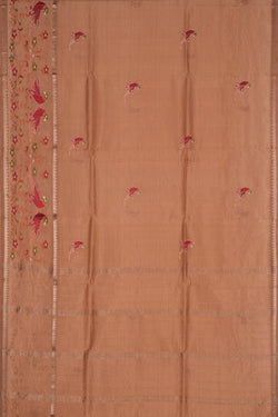 Image of Mangalgiri embroidery saree