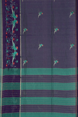 Image of Mangalgiri embroidery saree