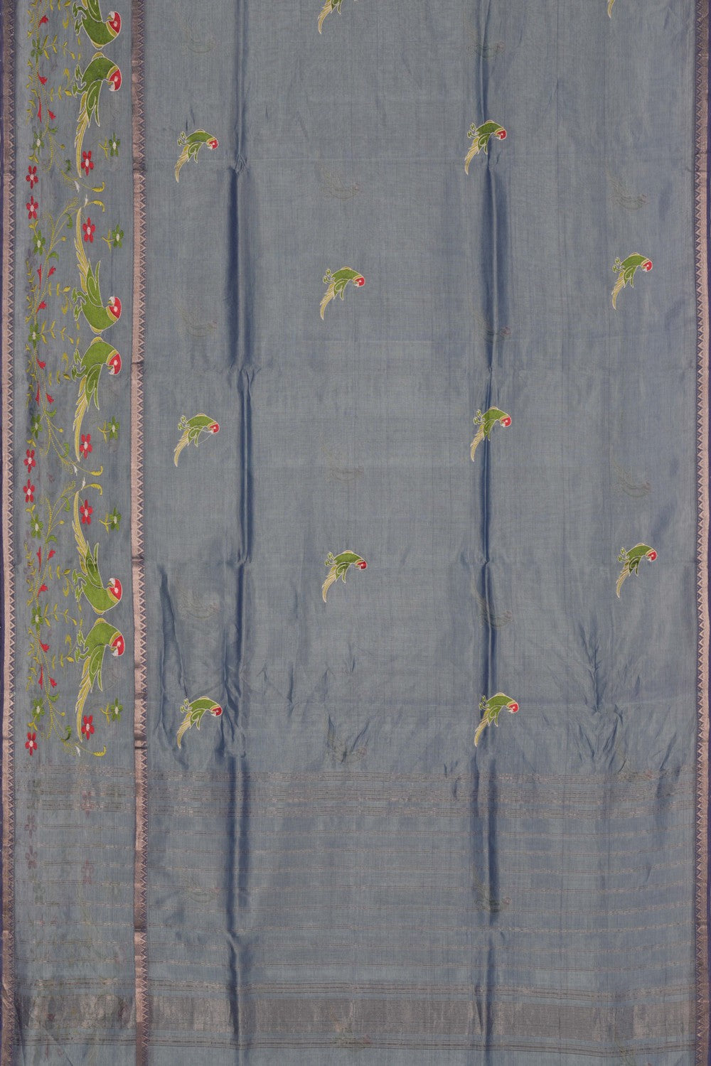 Mangalgiri embroidery saree