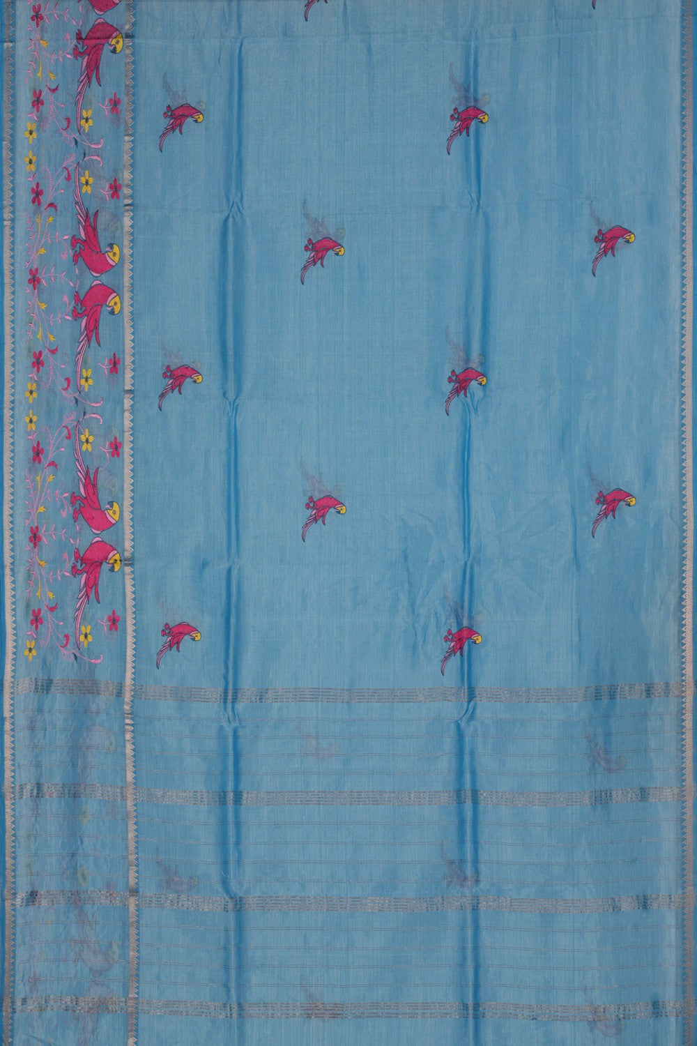 Mangalgiri embroidery saree