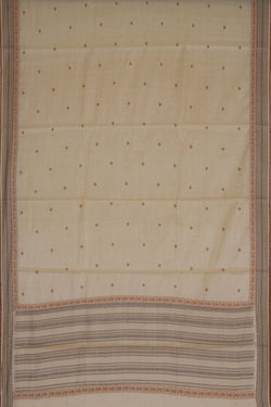 Image of Tussar Silk Embroidery Saree