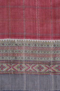 Image of Tussar Silk Embroidery Saree