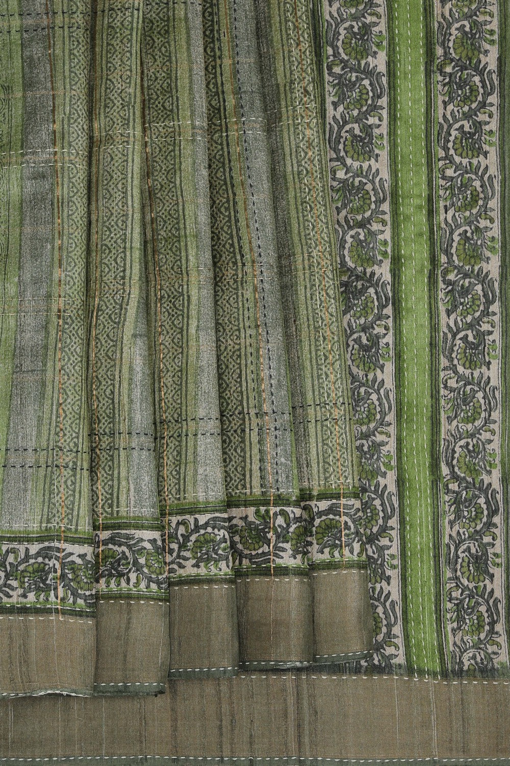 Tussar Silk Embroidery Saree