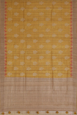 Image of Tussar Silk Embroidery Saree