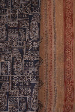 Image of Tussar Silk Embroidery Saree