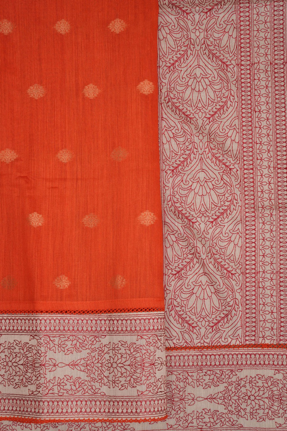 Tussar Silk Embroidery Saree