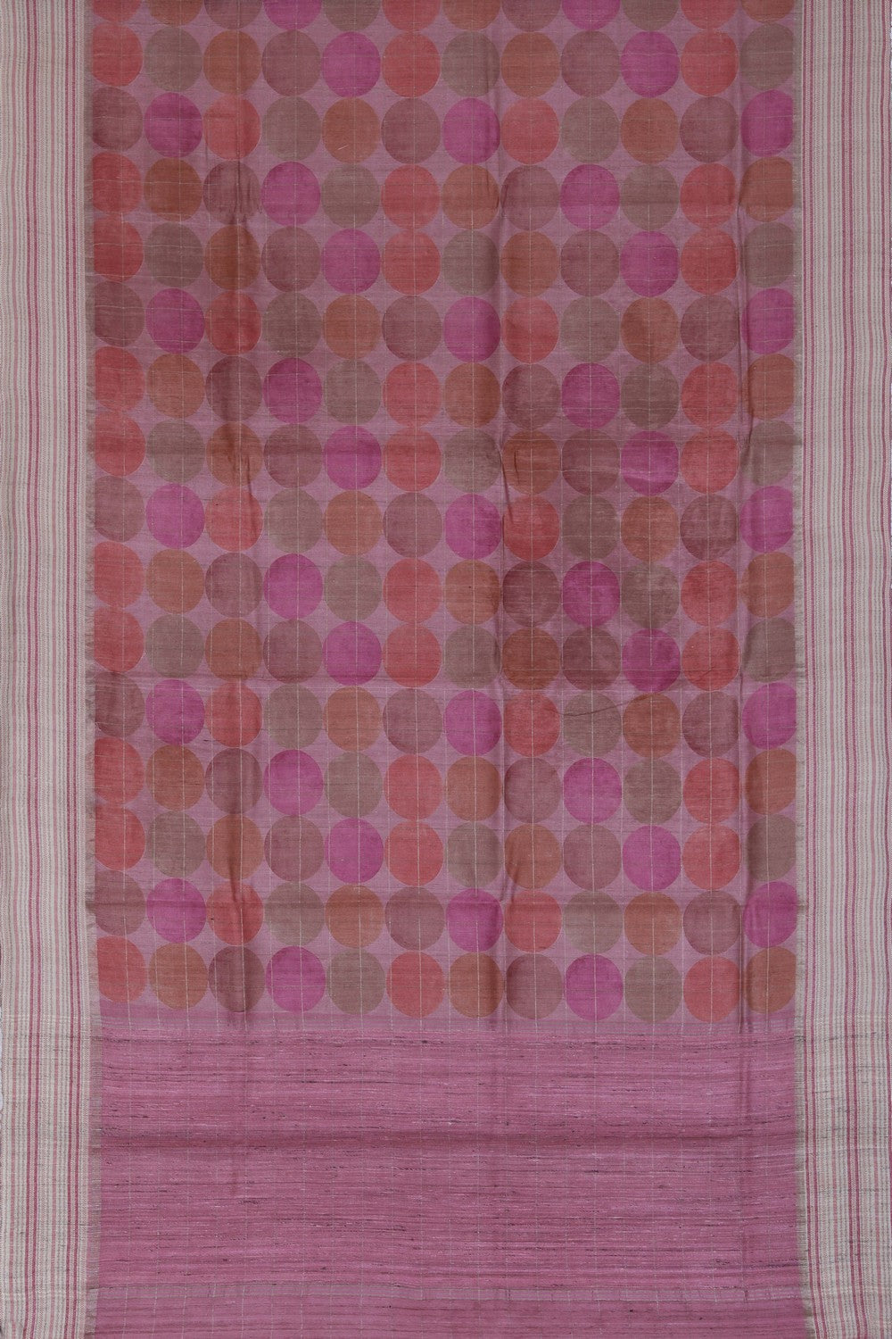 Image of Tussar Silk Geometric Printed Saree