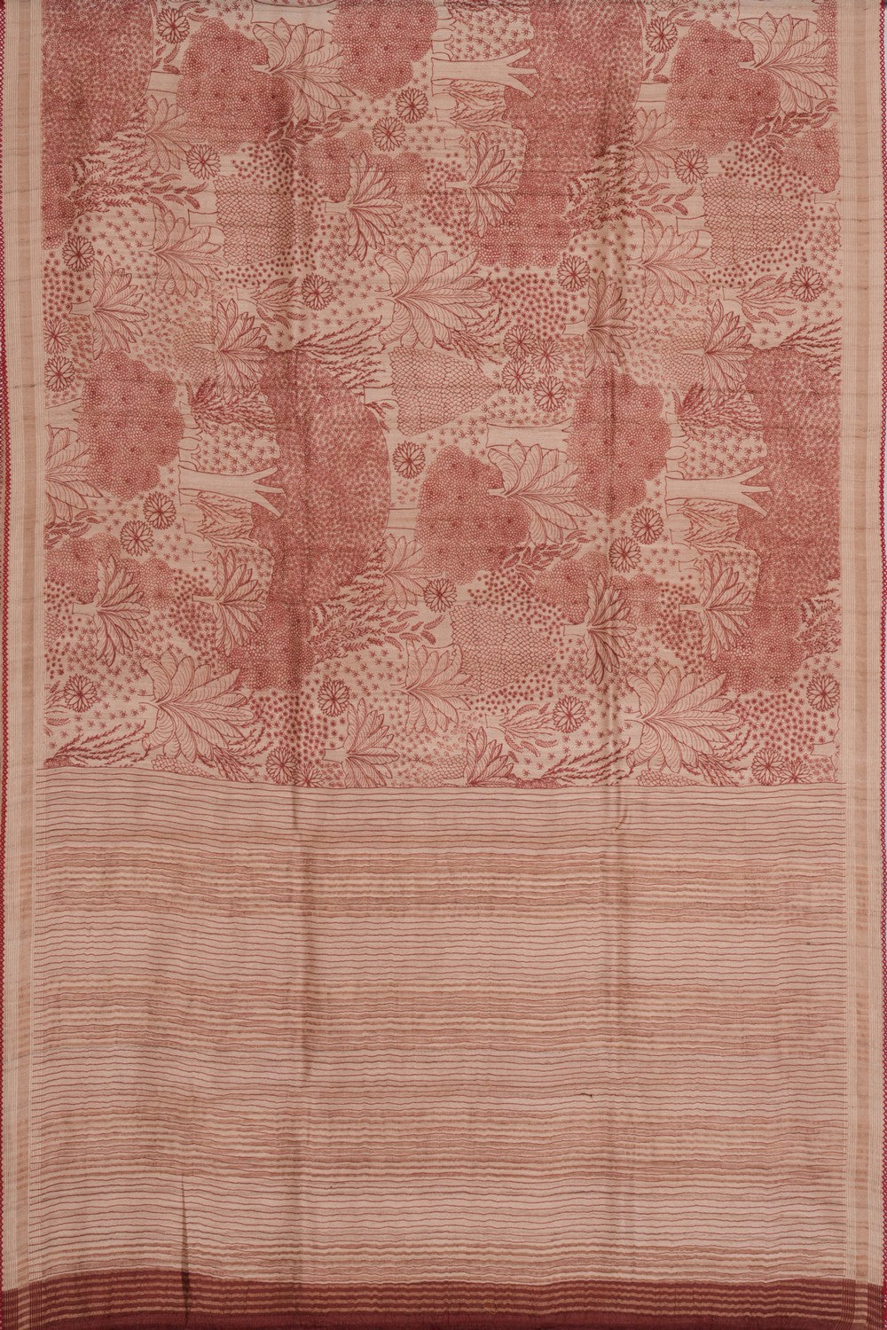 Tussar Silk Embroidery Saree