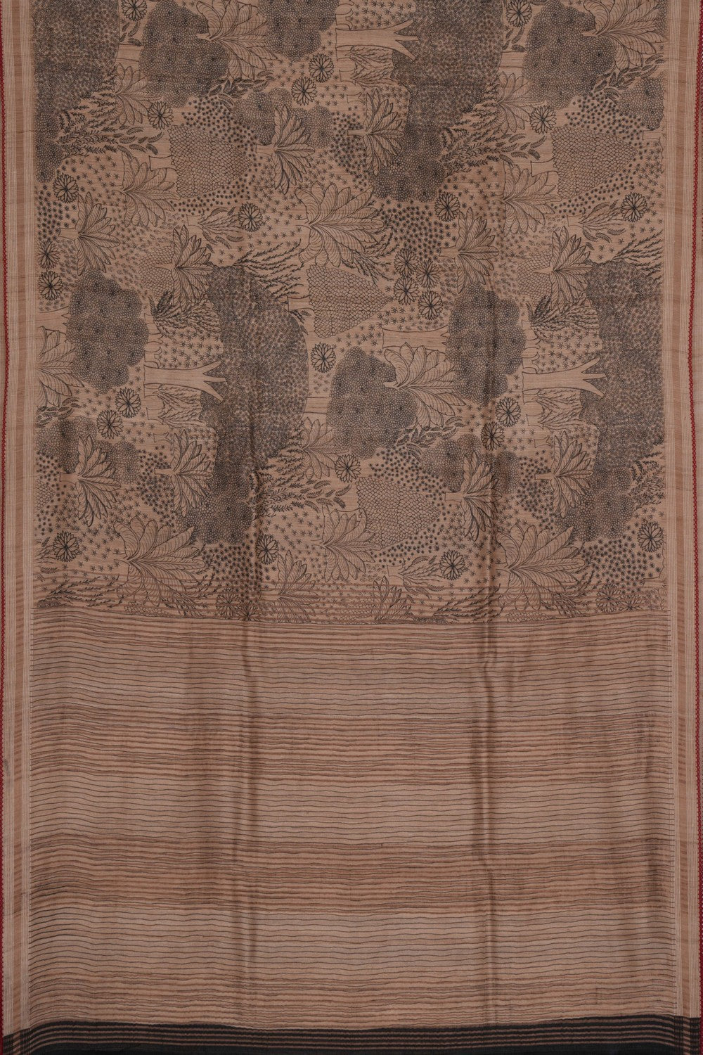 Tussar Silk Embroidery Saree