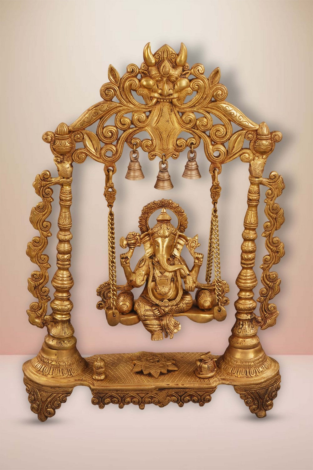 Image of Brass Ganesh on Swing Blessing Posture