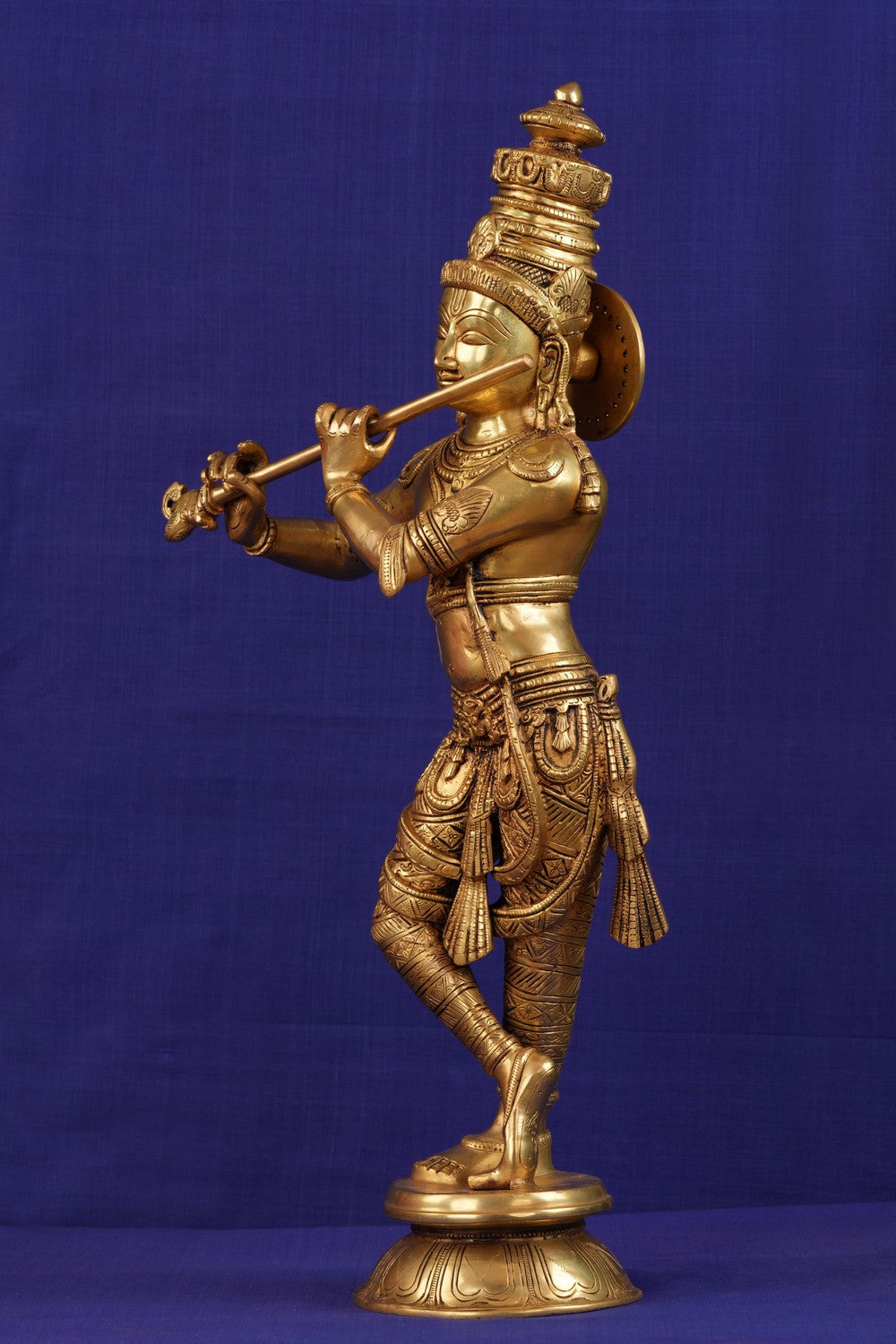 Image of krishna in standing style playing flute