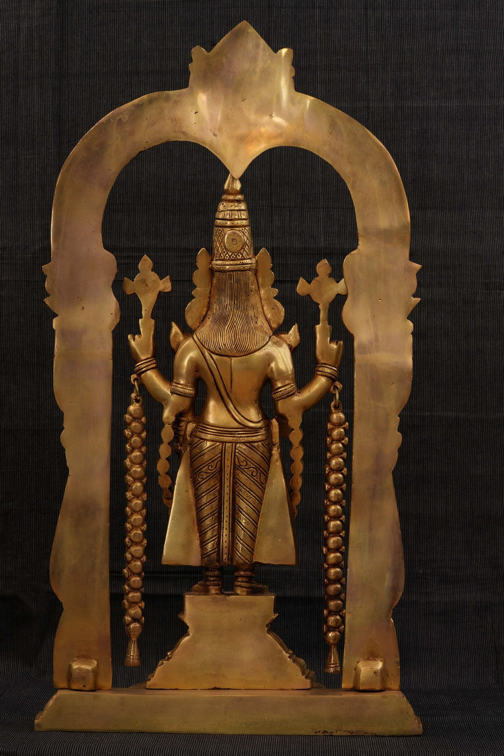 Image of Balaji Auspicious Holy Symbol Namam Shankh Chakra in Brass