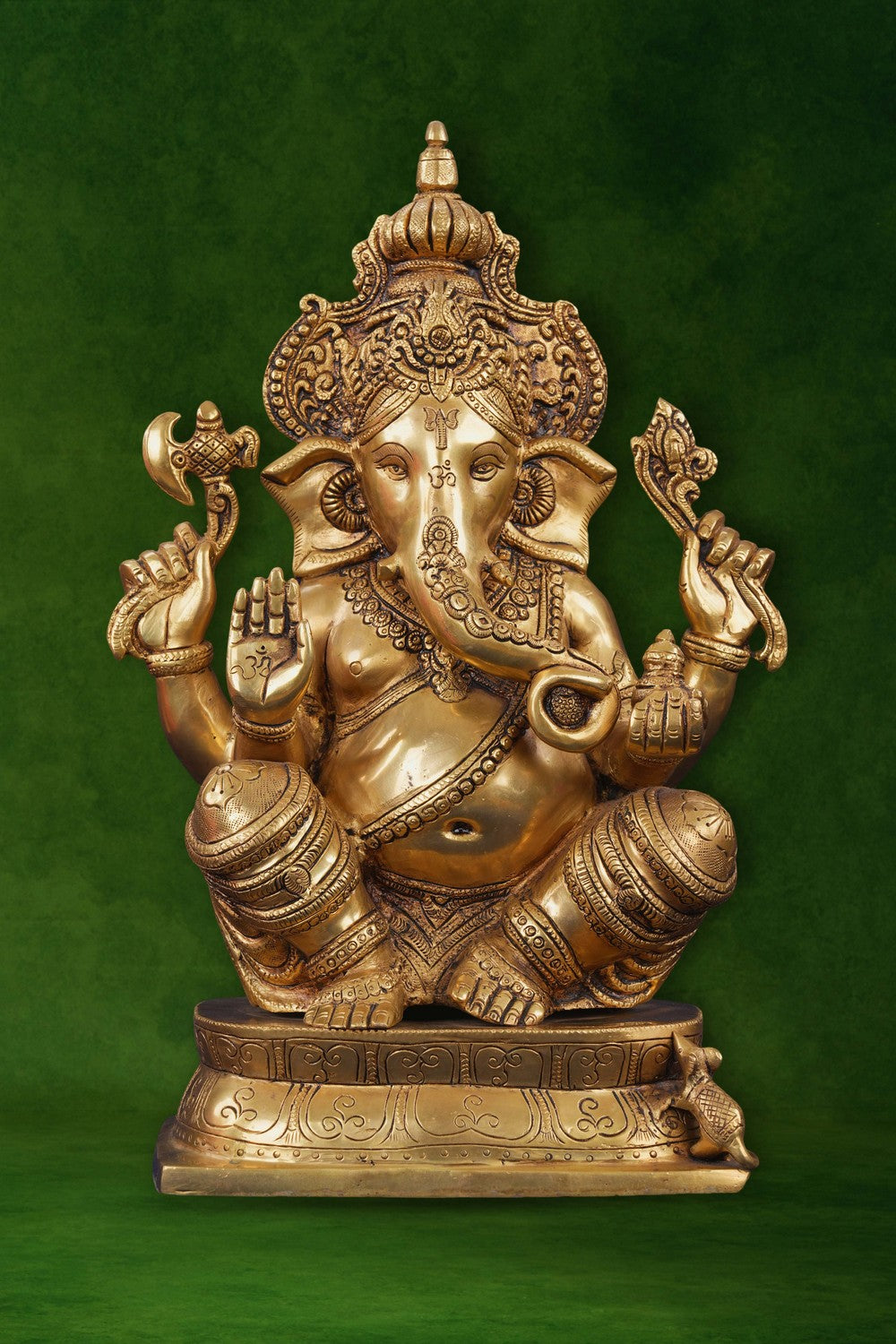 Image of Brass Ganesha In A Sitting Style