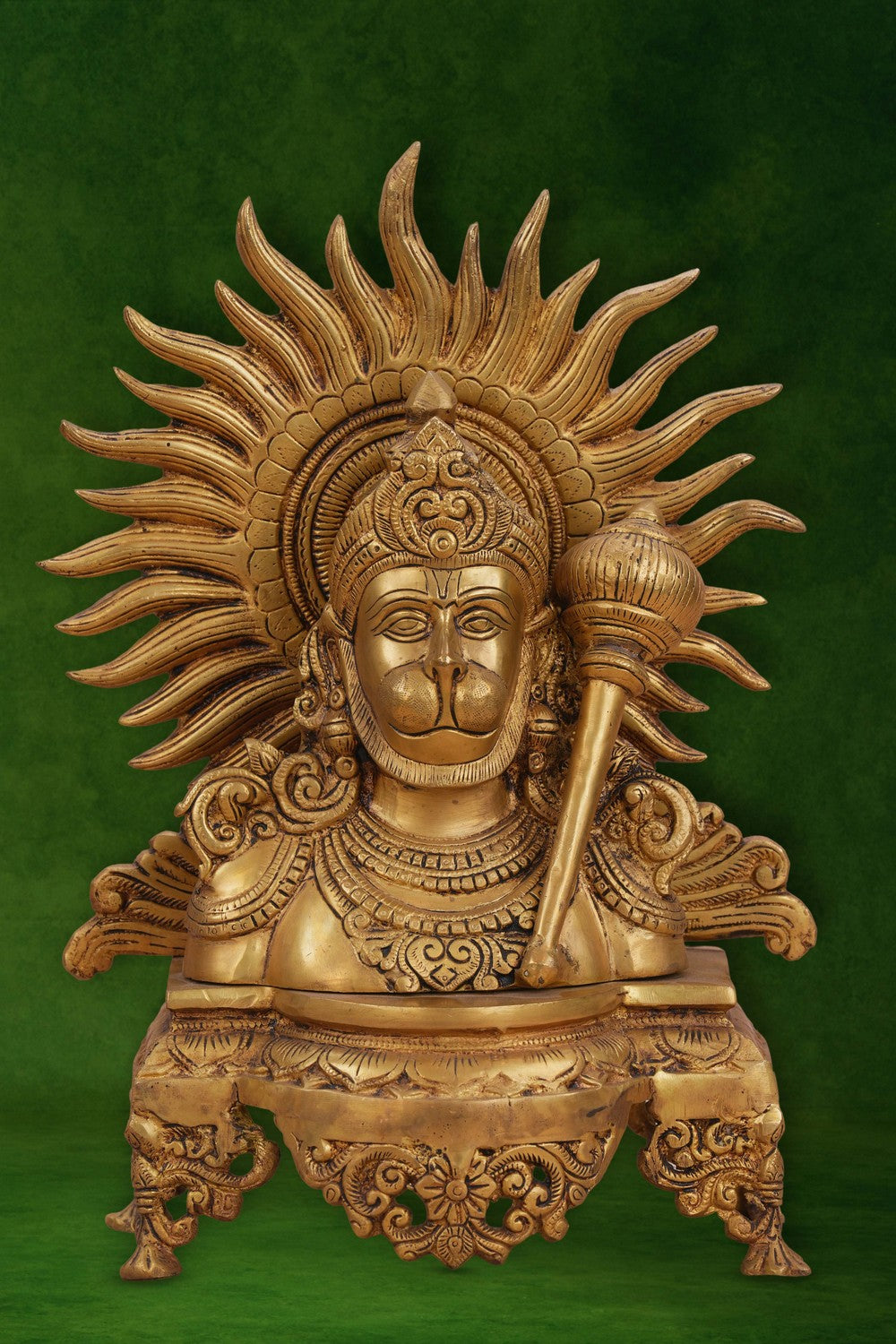 Image of A Brass Hanuman with a Surya